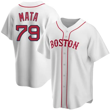 Bryan Mata Men's Boston Red Sox Replica Alternate Jersey - White