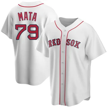 Bryan Mata Men's Boston Red Sox Replica Home Jersey - White