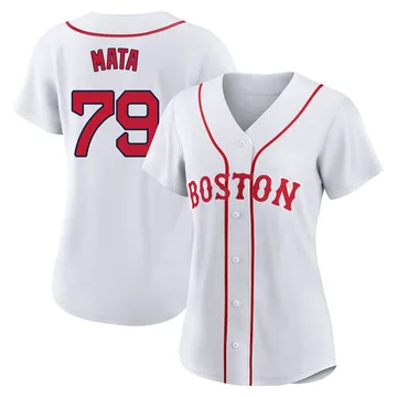 Bryan Mata Women's Boston Red Sox Authentic 2021 Patriots' Day Jersey - White