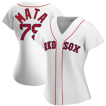 Bryan Mata Women's Boston Red Sox Authentic Home Jersey - White