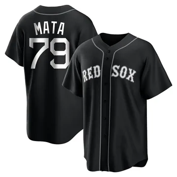 Bryan Mata Youth Boston Red Sox Replica Jersey - Black/White