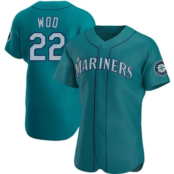 Bryan Woo Men's Seattle Mariners Authentic Alternate Jersey - Aqua