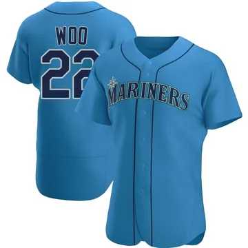 Bryan Woo Men's Seattle Mariners Authentic Alternate Jersey - Royal