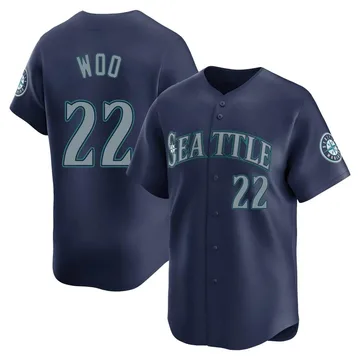 Bryan Woo Men's Seattle Mariners Limited Road Jersey - Navy