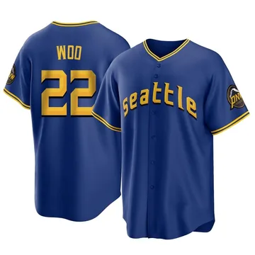 Bryan Woo Men's Seattle Mariners Replica 2023 City Connect Jersey - Royal