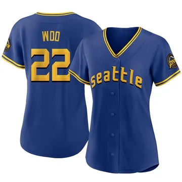 Bryan Woo Women's Seattle Mariners Authentic 2023 City Connect Jersey - Royal