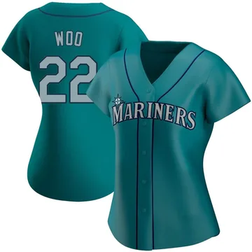 Bryan Woo Women's Seattle Mariners Authentic Alternate Jersey - Aqua