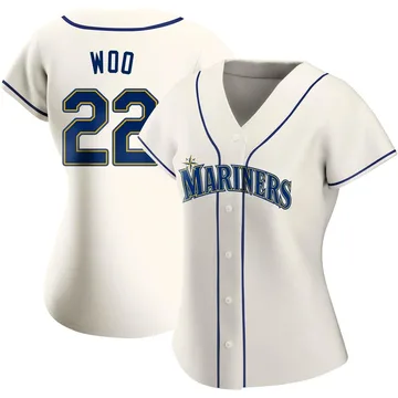 Bryan Woo Women's Seattle Mariners Authentic Alternate Jersey - Cream