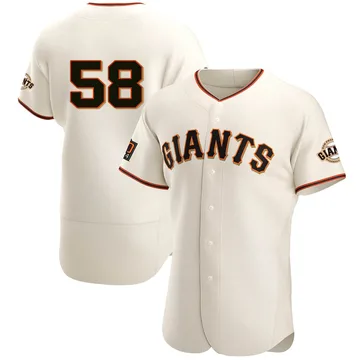 Bryce Johnson Men's San Francisco Giants Authentic Home Jersey - Cream