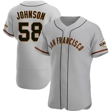 Bryce Johnson Men's San Francisco Giants Authentic Road Jersey - Gray