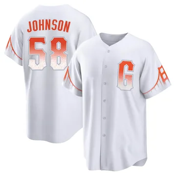 Bryce Johnson Men's San Francisco Giants Replica 2021 City Connect Jersey - White