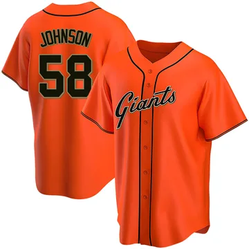 Bryce Johnson Men's San Francisco Giants Replica Alternate Jersey - Orange