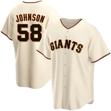 Bryce Johnson Men's San Francisco Giants Replica Home Jersey - Cream