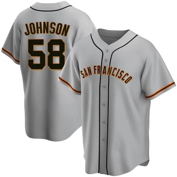 Bryce Johnson Men's San Francisco Giants Replica Road Jersey - Gray