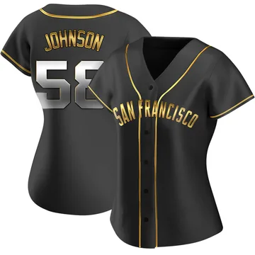 Bryce Johnson Women's San Francisco Giants Replica Alternate Jersey - Black Golden