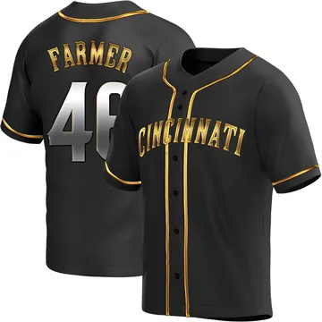 Buck Farmer Youth Cincinnati Reds Replica Alternate Jersey - Black Golden