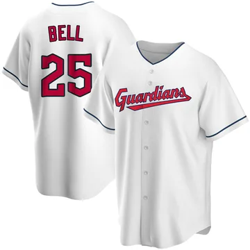 Buddy Bell Men's Cleveland Guardians Replica Home Jersey - White