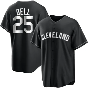 Buddy Bell Men's Cleveland Guardians Replica Jersey - Black/White