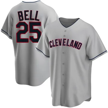 Buddy Bell Men's Cleveland Guardians Replica Road Jersey - Gray