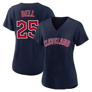 Buddy Bell Women's Cleveland Guardians Authentic Alternate Jersey - Navy