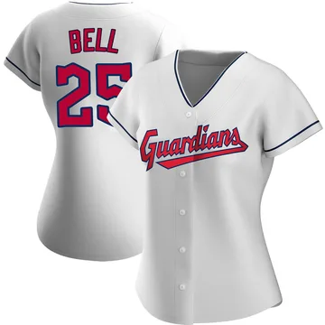 Buddy Bell Women's Cleveland Guardians Authentic Home Jersey - White