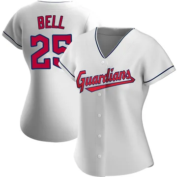 Buddy Bell Women's Cleveland Guardians Replica Home Jersey - White