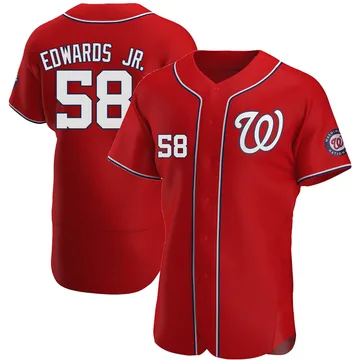 Carl Edwards Jr. Men's Washington Nationals Authentic Alternate Jersey - Red