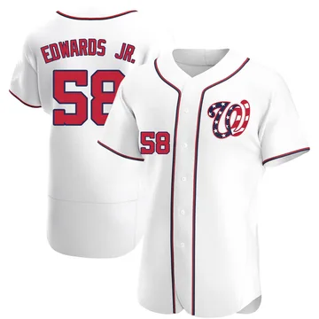 Carl Edwards Jr. Men's Washington Nationals Authentic Alternate Jersey - White