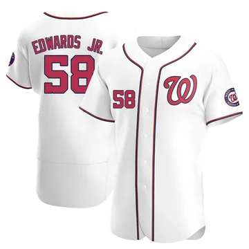 Carl Edwards Jr. Men's Washington Nationals Authentic Home Jersey - White