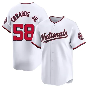 Carl Edwards Jr. Men's Washington Nationals Limited Home Jersey - White