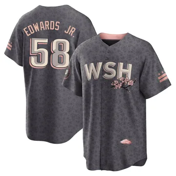 Carl Edwards Jr. Men's Washington Nationals Replica 2022 City Connect Jersey - Gray