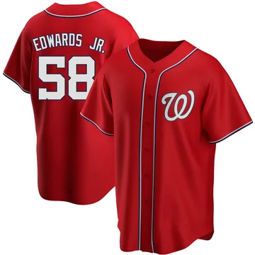 Carl Edwards Jr. Men's Washington Nationals Replica Alternate Jersey - Red