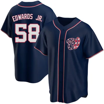 Carl Edwards Jr. Men's Washington Nationals Replica Alternate Team Jersey - Navy