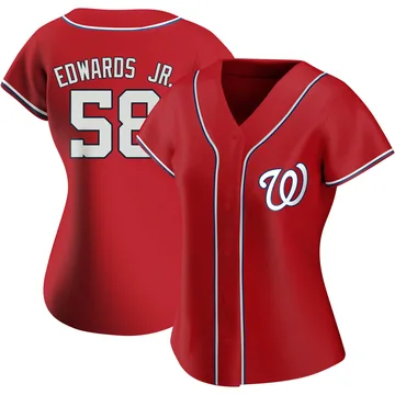 Carl Edwards Jr. Women's Washington Nationals Authentic Alternate Jersey - Red