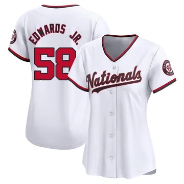 Carl Edwards Jr. Women's Washington Nationals Limited Home Jersey - White