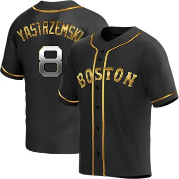 Carl Yastrzemski Men's Boston Red Sox Replica Alternate Jersey - Black Golden