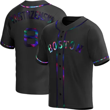 Carl Yastrzemski Men's Boston Red Sox Replica Alternate Jersey - Black Holographic