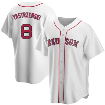 Carl Yastrzemski Men's Boston Red Sox Replica Home Jersey - White