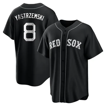 Carl Yastrzemski Men's Boston Red Sox Replica Jersey - Black/White