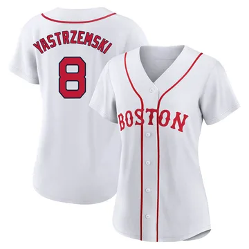 Carl Yastrzemski Women's Boston Red Sox Authentic 2021 Patriots' Day Jersey - White