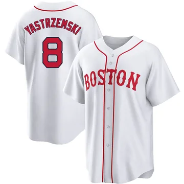 Carl Yastrzemski Youth Boston Red Sox Replica 2021 Patriots' Day Jersey - White