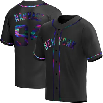 Carlos Narvaez Men's New York Yankees Replica Alternate Jersey - Black Holographic