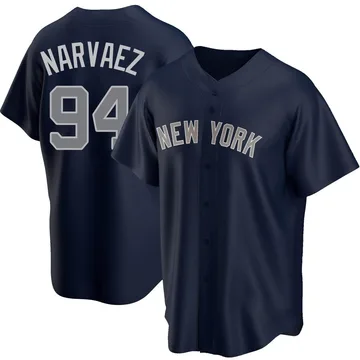 Carlos Narvaez Men's New York Yankees Replica Alternate Jersey - Navy