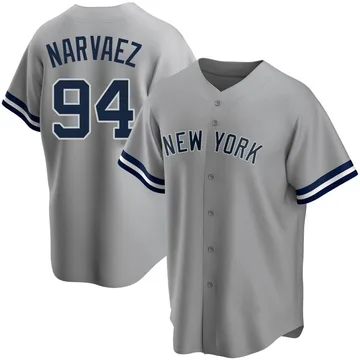 Carlos Narvaez Men's New York Yankees Replica Road Name Jersey - Gray