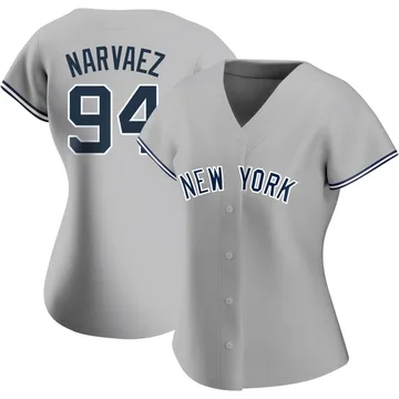 Carlos Narvaez Women's New York Yankees Authentic Road Name Jersey - Gray