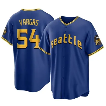 Carlos Vargas Men's Seattle Mariners Replica 2023 City Connect Jersey - Royal