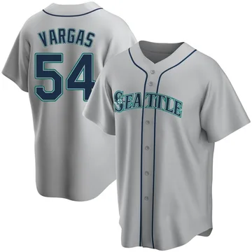 Carlos Vargas Men's Seattle Mariners Replica Road Jersey - Gray