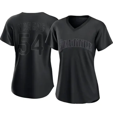 Carlos Vargas Women's Seattle Mariners Authentic Pitch Fashion Jersey - Black