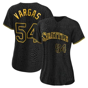 Carlos Vargas Women's Seattle Mariners Authentic Snake Skin City Jersey - Black