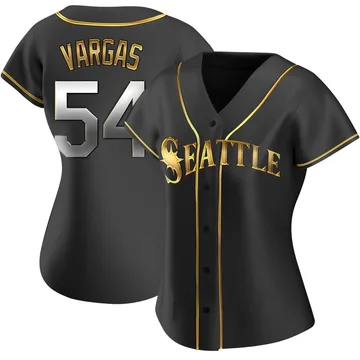 Carlos Vargas Women's Seattle Mariners Replica Alternate Jersey - Black Golden